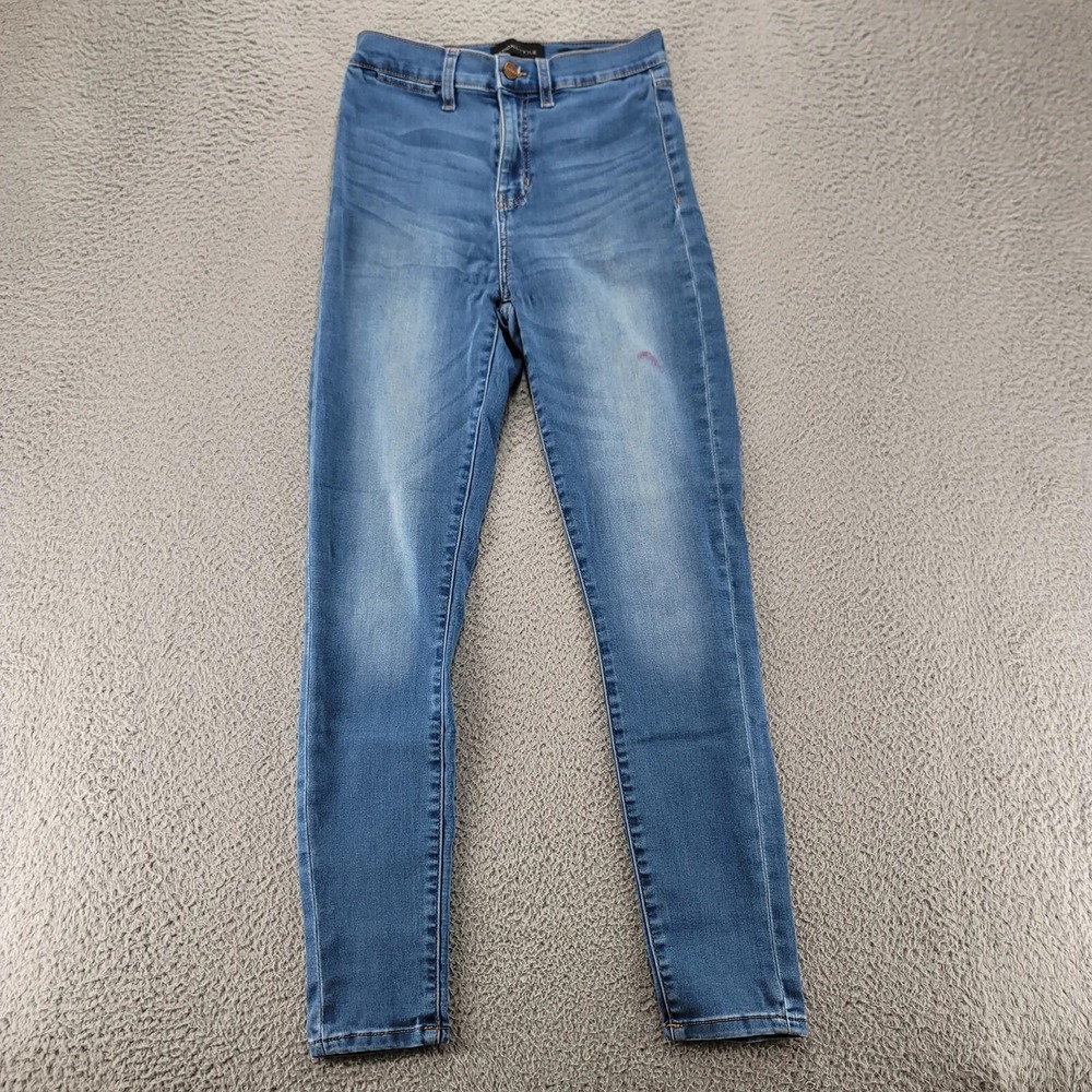 Kendall + Kylie Jeans Womens 7/28 Blue The Skyscraper Skinny Distressed Casual‎
